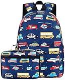 CAMTOP Backpack for Kids Boys Preschool Backpack with Lunch Box Toddler Kindergarten School Bookbag Set (Y0065-2 Navy Blue)