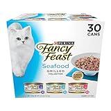 Purina Fancy Feast Grilled Wet Cat Food Seafood Collection in Wet Cat Food Variety Pack - (Pack of 30) 3 oz. Cans