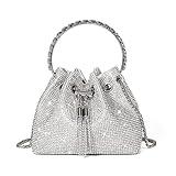 Sweetovo Bling Crystal Rhinestone Purse for Women Sparkly Clutch Handbag Crossbody Bag for Evening Wedding Party Prom