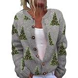 Clearance of Sales Today of Deals Prime Home Sale Prime Try Before You Buy Women All Christmas Cardigan Sweaters for Women Vintage Ugly Xmas Holiday Sweaters Grey XL