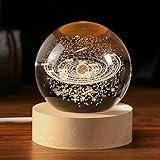 IFOLAINA 3D Solar System Crystal Ball 60mm Universe Gifts with Laser Engraved Model Astronomy Decor and Gift for Kids, Physics Enthusiasts, and Space Model Collectors