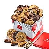 David's Cookies 5lb Assorted Cookies & Brownies Tin Gift Basket – Fresh-Baked Delicious Gourmet Treats for Sharing | Ideal Party Pack Gift Basket for Family, Friends, Holidays, & Special Occasions