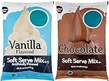 Chocolate & Vanilla Soft Serve Powdered Ice Cream Mix | Lactose Free | Kosher | 6 lb. Bag each