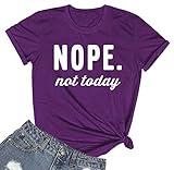 YITAN Women Graphic Printed Tops Cute T Shirts Purple X-Large