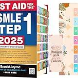 Generic Index Tabs for First Aid for The USMLE Step 1 2024 (34th Edition). 70 Color-Coded Laminated Tabs, with Page Numbers and Alignment Card, Bookmarker (Book not Included)