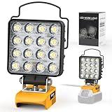 Cordless LED Work Light for DeWALT 20V Battery: Ecarke 20v Work Flashlight, LED Flood Light - 48W 4800LM Battery Light with Low Voltage Protection for Job Site&Security Lighting&Outdoor Fishing