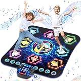 2024 Upgraded Dance Mat Toys for 3-12 Year Old Kids, Electronic Dance Pad with Light-up 8-Button Wireless Bluetooth, Music Dance with 27 Game Levels, Christmas Birthday Toy Gifts for Girls Boys