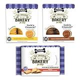 Three Dog Bakery Classic Cookies Variety Pack Premium Treats for Dogs, Carob/Peanut Butter, Golden/Vanilla, & Double Reward, 36 Ounces, (Pack of 3)