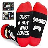 Gamer Gifts for Boys - Funny Gaming Socks for Kids, 7-9 Years Old, Christmas Video Game Stocking Stuffers