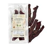 Organic Bone Broth - Grass Fed and Sugar FREE Beef Jerky | Low Calorie Snack, Keto Snack, High Protein Snacks- Quick Meals, Beef Strips - 2 oz (Pack of 2)