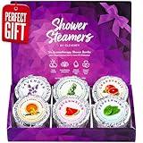 Cleverfy Shower Steamers Aromatherapy - Stocking Stuffers for Women and Men - Adults and Teens. Compact Box of 6 Premium Self Care Shower Bombs with Essential Oils.