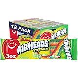 Airheads Xtremes Belts Sweetly Sour Candy, Rainbow Berry Flavor, Holiday Christmas Stocking Stuffers for Adults & Kids, Movie Theater, Party, Non-Melting, 3 oz (Bulk Pack of 12)