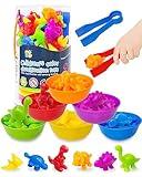 Yetonamr Counting Dinosaurs Montessori Toys for 3 4 5 Years Old Boys Girls, Toddler Stocking Stuffers Preschool Learning Activities Toys for Kids Ages 2-4, 3-5, 4-8, Birthday Gifts Sensory Toys