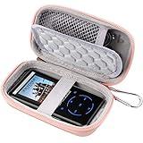 MP3 & MP4 Player Case for SOULCKER/G.G.Martinsen/Grtdhx/iPod Nano/Sandisk Music Player/Sony NW-A45 and Other Music Players with Bluetooth. Fit for Earbuds, USB Cable, Memory Card - Rose Gold