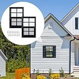 2 Pack Shed Windows, 12'' x 18'' Household Windows with Tempered Glass and Fiberglass Screen for Shed, Flush Mount Sliding Window for Chicken Coop, Playhouse, Garage, Black
