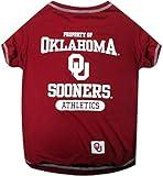 Pets First Collegiate OKLAHOMA SOONERS Dog T-Shirt, Medium. - Licensed Shirt for Pets Team Colored with Team Logos.- Premium Stretchable Materials for the Comfrot of your Dog & Cat.