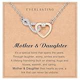 Shonyin Mother Daughter Necklace Mothers Day Gifts from Daughter Infinity Heart Pendant Necklace Jewelry for Women Mother in Law Mom Necklace Valentines Day Gifts for Mom Daughter