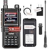 Radtel RT-470X Multi-Band Ham Radio 256CH Aviation Air Band Radio NOAA Marine Walkie Talkies Long Range Handheld Transceiver USB-C, Wireless Copy Frequency 2800mAh (Standard)