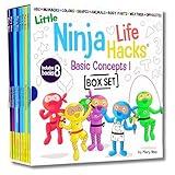 Little Ninja Life Hacks Basic Concepts Box Set 1 (Books 1-8: ABCs, Numbers, Shapes, Colors, Animals, Opposites, Weather, Body Parts)