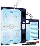 Hockey Dry Erase Board for Coaches 15x10.5 Inch Double Sided Hockey Whiteboard Coaching Board Equipment Includes 2 White Board Markers for The Hockey Accessories Making it The Perfect Coach Gifts