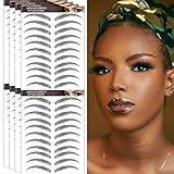 Tattoo Eyebrow 66 Pairs!Newly Improved 4D Hair-Like Authentic Eyebrows,Realistic Imitation Eyebrow Tattoo Stickers,Popular Black Eyebrow for Women Girls,Waterproof and Long-Lasting 3-5 Days