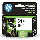 HP 64XL Black High-yield Ink Cartridge | Works with HP ENVY Inspire 7950e; ENVY Photo 6200, 7100, 7800; Tango Series | Eligible for Instant Ink | N9J92AN
