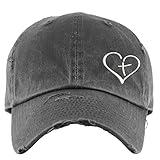 Cross with Heart Hat | Distressed Baseball Cap or Ponytail Hat | Faith Christian Religious Christianity Catholic Baptist Lutheran Methodist