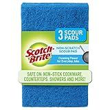 Scotch-Brite Non-Scratch Scour Pads, Scouring Pads for Kitchen and Dish Cleaning, 3 Pads