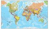 Maps International Giant World Map - Mega-Map Of The World - 46 x 80 - Full Lamination - 2024 Updated