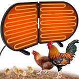 Tepoal Large Chicken Coop Heater for Winter, 220 Watts Foldable Heat Chicken Heater, Waterproof Radiant Chicks Heaters for Coop, Heater with 2 Heating Plates for Chick Kitten Puppy Pets Animals