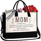 Mom Gifts from Daughter Son Birthday Gifts for Mom Best Mom Ever Mothers Day GiftsThank You Gifts for Mom New Mom Bonus Mom Stepmom Mother-in-law Single Mom Mother Definition Reusable-Grocery-Bags