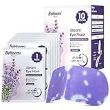 BeHoomi Steam Eye Mask, 10 Packs Heated Eye Mask, Self Heating Disposable SPA Warm Compress for Eyes Sleep Mask, Travel Essentials & Relaxation Gifts, Stocking Stuffers (Lavender Scent)