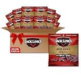 Jack Link's Beef Jerky, Original, Multipack Bags – Flavorful Meat Snacks for Lunches, Ready to Eat -Great Stocking Stuffers,Gifts for Men,7g of Protein, Made with 100% Beef – 0.625 oz (Pack of 20)