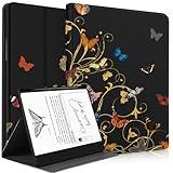 Wazzasoft for Amazon Kindle Scribe Case Folio Cover 10.2 Inch for Women Girls Cute Fashion Design Girly Kawaii Butterfly Pretty Teens Unique Aesthetic E-Book Cases for Kindle Scribe 10.2"