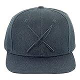 Mercer Culinary Unisex Adult Raised Black Logo Cap, Black W/Large Black Logo