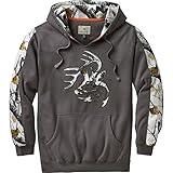 Legendary Whitetails Men's Big Game Camo Snow Outfitter Hoodie, Charcoal, X-Large