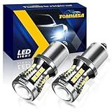 Tomhasa 1156 LED Bulbs Backup Reverse Light, 6000K Bright White 1141 1003 7506 BA15S LED Replacement Bulbs for Backup Reverse Lights, Turn Signal Lights, Brake Blinker Lights, Pack of 2