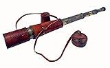 Medieval Replicas Handmade Brass Telescope Victorian London 1915 Tracker Spyglass Scope Replica Antique 32 inch Large Functional Vintage Souvenir with Hand-Stitched Leather Cap Belt