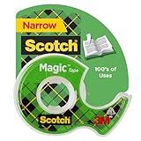Scotch Magic Tape, 1 Roll, Numerous Applications, Invisible, Engineered for Repairing, 1/2 x 800 Inches, Dispensered (119)