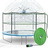 Jasonwell Trampoline Sprinkler Kids Outdside: Trampoline Accessories Waterpark Tropical Party Summer Outdoor Fun Water Games Toys Sprinklers Backyard Water Park Activity Toy for Kids Boys Girls (39FT)