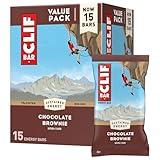 CLIF BAR - Chocolate Brownie Flavor - Made with Organic Oats - 10g Protein - Non-GMO - Plant Based - Energy Bars - 2.4 oz. (15 Pack)