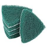 Hand Scouring Pads, 5pcs Triangle Scouring Pad Polishing Pad Self Adhesive Plate Grinding Machine, Household Surfaces Scouring Pads Sticks