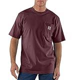 Carhartt Men's Loose Fit Heavyweight Short-Sleeve Pocket T-Shirt (Also Available in Big & Tall), Port, XX-Large