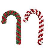 Candy Cane Rope Toy,Puppy Chew Dog Toys Interactive and Cotton Rope Toys and Christmas Decoration, Puppy Pet Play Chew and Training Toy for Medium&Large Dog Pet Teeth Cleaning