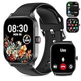 Smart Watch for Men Women(Answer/Make Call), Smartwatches with Heart Rate/SpO2/Sleep/Stress Monitor, IP68 Waterproof, 100+ Sports Mode Fitness Tracker, Compatible with Android and iPhone(Black, 2.01")