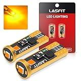 LASFIT 194 168 T10 2825 W5W LED Bulb Canbus Error Free, Non-Polarity 400LM Extremely Bright for Side Marker Map Doors, 12-24V, Amber Yellow (Pack of 2)