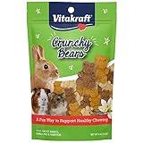 Vitakraft Crunchy Bears Small Animal Treat - Made with Real Vegetables - for Rabbits, Guinea Pigs, and Hamsters, Brown, 4.00 Ounce (Pack of 1)