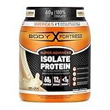 Body Fortress 100% Ultra-Filtered Isolate Protein Powder, Vanilla, 60g Protein & 12g BCAAs Per 2 Scoops, Muscle Gain & Recovery, Immune Support with Vitamins C & D, 1.5lbs,Packaging May Vary