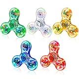 FIGROL 5 Pack Fidget Spinners｜LED Light Up Fidget Spinners for Children｜Party Favors｜Goodie Bag Stuffers Classroom Prizes