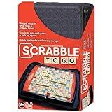 Winning Moves Games Scrabble to Go USA, a Travel Version of The World's Favorite Word Game, for 2 to 4 Players, Ages 8+ (1202), Black,red